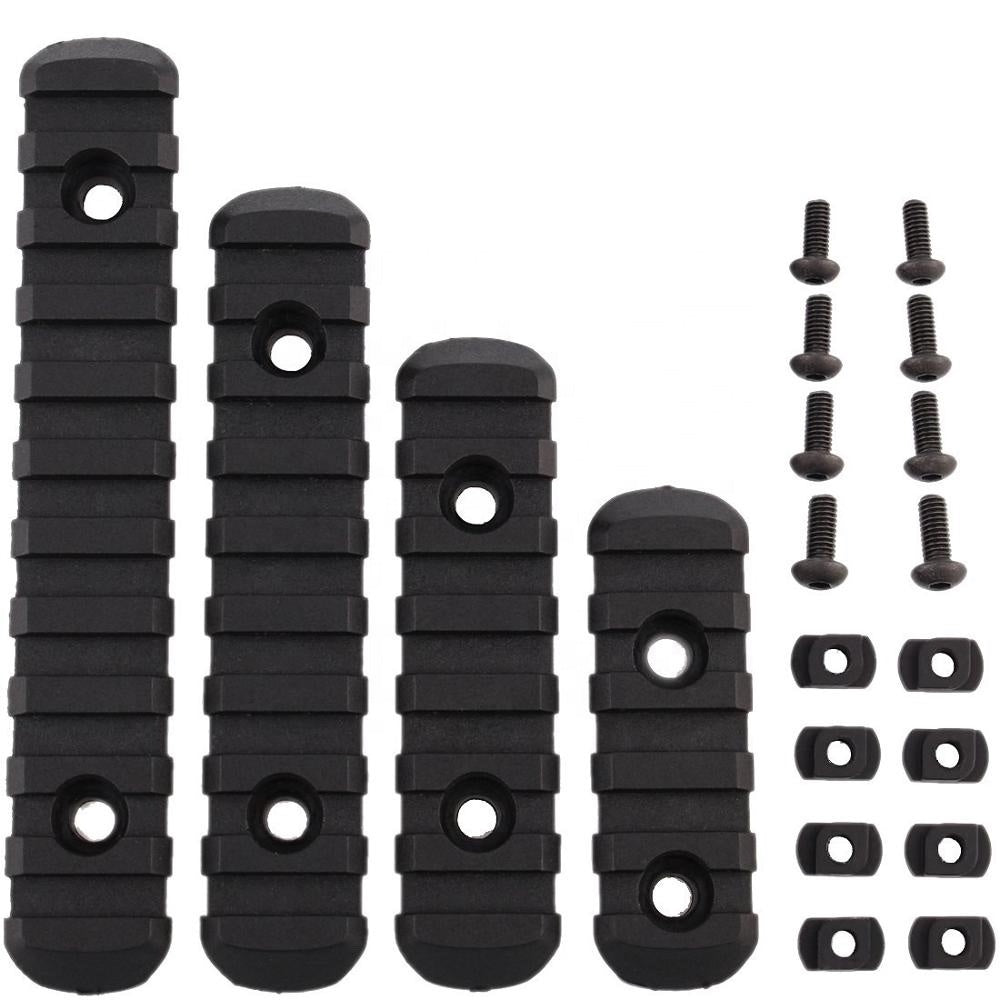 6 Pack 5 PC M-LOK 5 7 9 11 13 Slot Polymer 5 Rail Set Picatinny