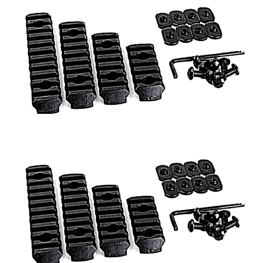 2 Pack M-LOK 5 7 9 11 Slot Polymer 4 Rail Sets Picatinny Weaver 