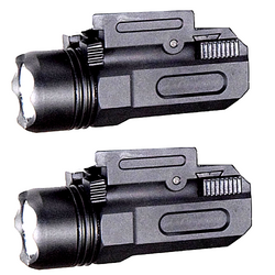 2 Pack Tactical Pistol Gun Flashlight Torch Light for 20mm Rail 600 LM