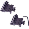 2 Pack 45 Degree Offset Rail Mount Quick Release for Picatinny / Weaver Rails