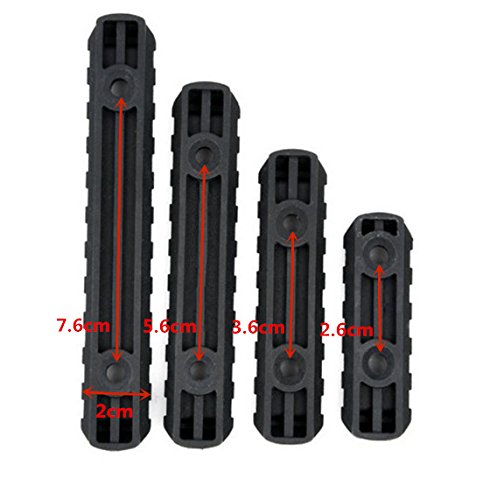 2 Pack M-LOK 5 7 9 11 Slot Polymer 4 Rail Sets Picatinny Weaver Rail Section