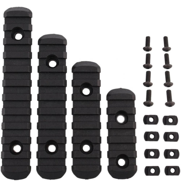 6 Pack 5 PC M-LOK 5 7 9 11 13 Slot Polymer 5 Rail Set Picatinny Weaver Rail set