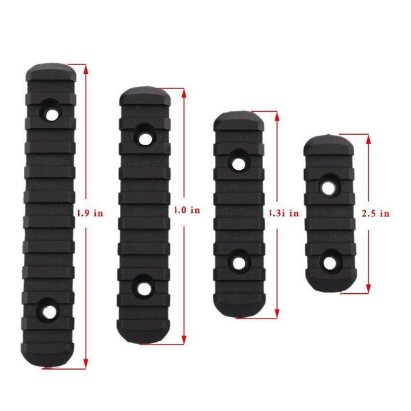 4 Pack M-LOK 5 7 9 11 Slot Polymer 4 Rail Sets Picatinny Weaver Rail Section