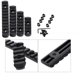 Set Of 4 M-LOK 5 7 9 11 Slot Polymer 4 Rail Set Picatinny Weaver Rail Section