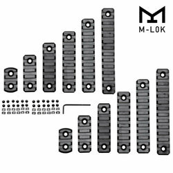 2 Pack 6 PC Set M-Lok Picatinny Weaver Rail Section Aluminum 3 5 7 9 11 13 Slot