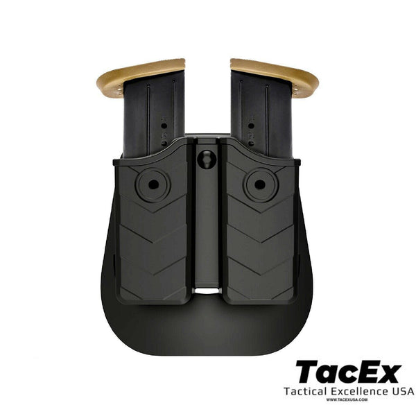 2 Pack Dual Magazine Paddle Holder Single-Double Stack Mags 9mm,10mm,40,45