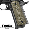 1911 G10 Grips Full Size Ambi Safety Cut Big Scoop Sunburst Pattern OD Green, White/Black, Green, Orange, Blue