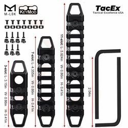 2 Pack 3 pc Aluminum M-LOK Keymod Picatinny Weaver Rail Set 3-7-11-slot