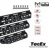 2 Pack 3 pc Aluminum M-LOK Keymod Picatinny Weaver Rail Set 3-7-11-slot