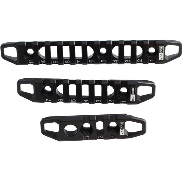 2 Pack 3 pc Aluminum M-LOK Keymod Picatinny Weaver Rail Set 3-7-11-slot