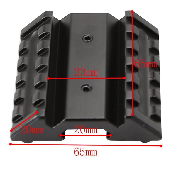 2 Pack- Tactical Dual 45 Degree 20mm Offset Mount for Weaver Picatinny Rail