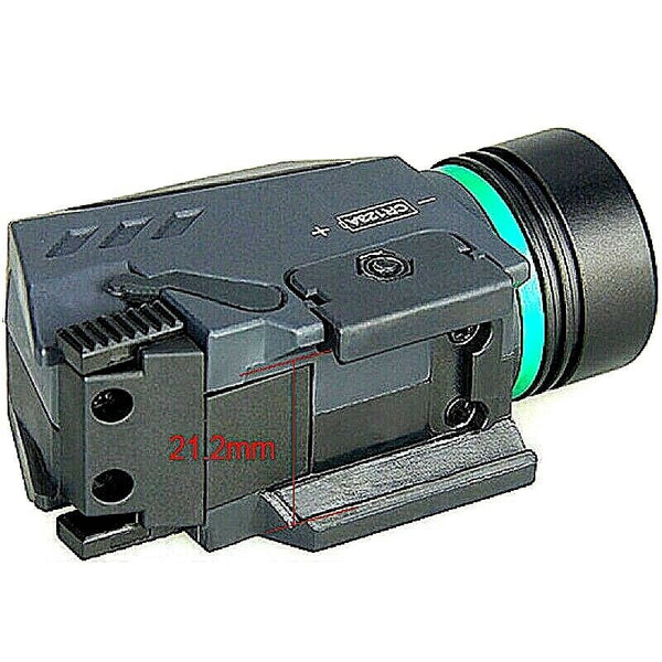 Tactical LED Flashlight Green Laser Sight Combo For 20mm Rail Mini Glock Pistol