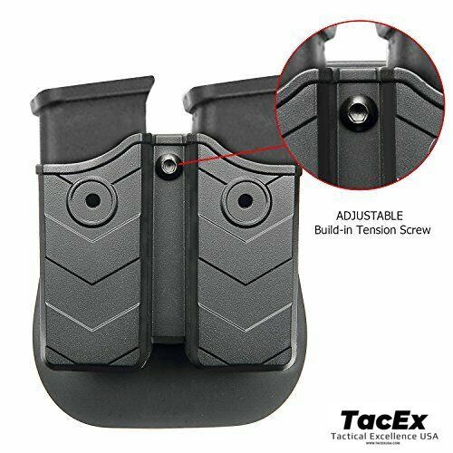 2 Pack Dual Magazine Paddle Holder Single-Double Stack Mags 9mm,10mm,40,45