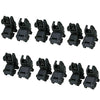 6 Pack 20mm Tactical Flip Up Sight Folding Backup Sights Front and Rear Black