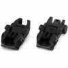 Set 20mm Tactical Flip Up Sight Folding Backup Sights Front and Rear Set Polymer