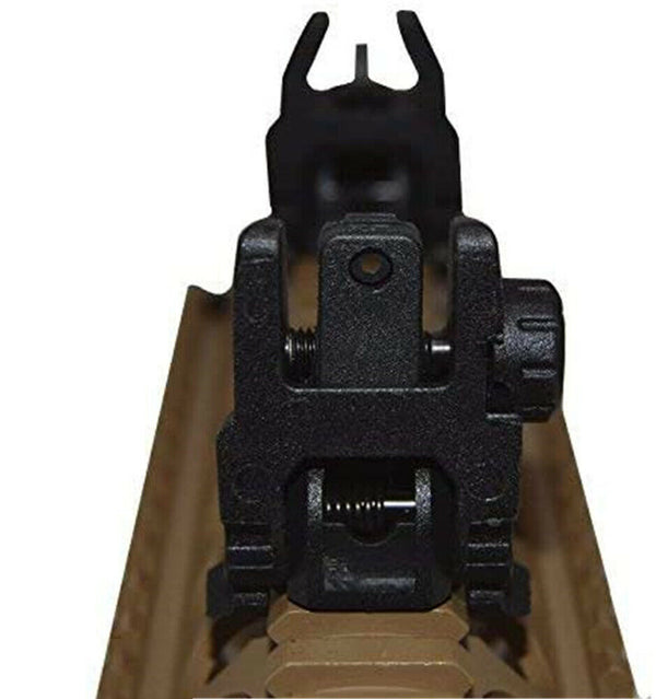 4 Pack 20mm Tactical Flip Up Sight Folding Backup Sights Front and Rear Black