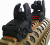 4 Pack 20mm Tactical Flip Up Sight Folding Backup Sights Front and Rear Black