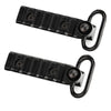 2 Pack 7 Slot M-lok Rail Section Screw and nut Picatinny QD Sling Swivel Black