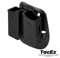 2 Pack Dual Magazine Paddle Holder Single-Double Stack Mags 9mm,10mm,40,45